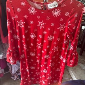 Rare Editions Red Snowflake Dress